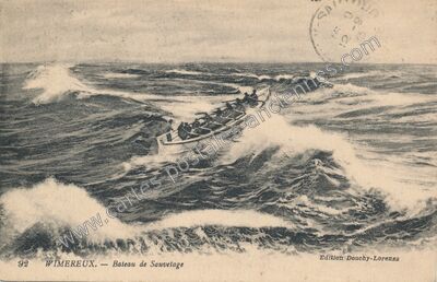 Carte postale ancienne Bateau de Sauvetage — Wimereux (Pas-de-Calais)