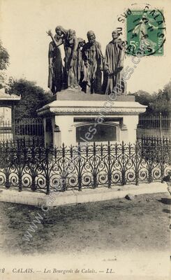 Carte postale ancienne Les Bourgeois de Calais — Calais (Pas-de-Calais)