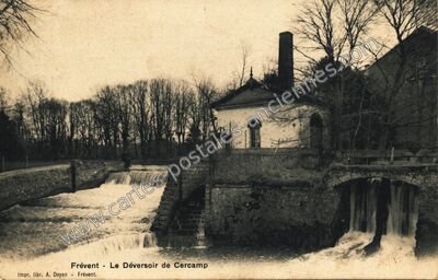 Carte postale ancienne Le Déversoir de Cercamp — Frévent (Pas-de-Calais)