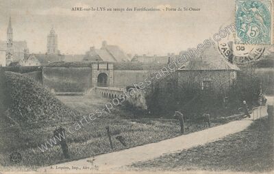 Carte postale ancienne Au temps des Fortifications. - Porte de St-Omer — Aire-sur-la-Lys (Pas-de-Calais)