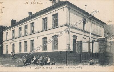 Carte postale ancienne La Mairie - The Mayoralty — Vimy (Pas-de-Calais)
