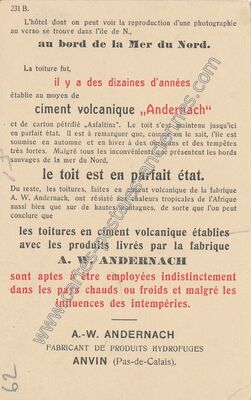 Carte postale ancienne Au bord de la Mer du Nord — Anvin (Pas-de-Calais)