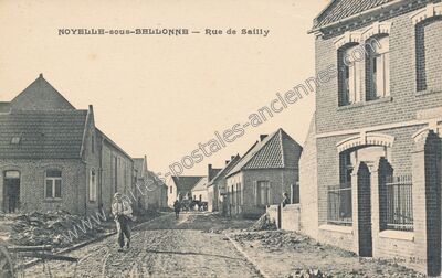 Carte postale ancienne Rue de Sailly — Noyelles-sous-Bellonne (Pas-de-Calais)