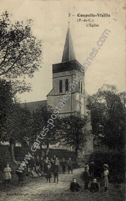Carte postale ancienne L'Église — Coupelle-Vieille (Pas-de-Calais)
