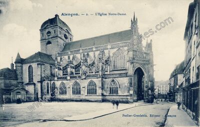Carte postale ancienne L'Eglise Notre-Dame — Alençon (Orne)