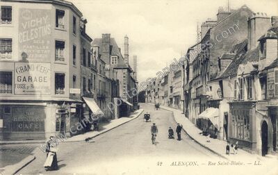 Carte postale ancienne Rue Saint-Blaise — Alençon (Orne)