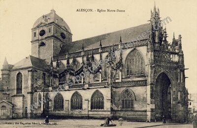Carte postale ancienne Eglise Notre-Dame — Alençon (Orne)
