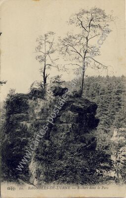 Carte postale ancienne Rochers dans le Parc — Bagnoles de l'Orne (Orne)