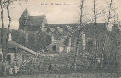 Carte postale ancienne Un Coin sur l'Eglise — Ceton (Orne)