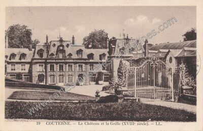 Carte postale ancienne Le Château et la Grille (XVIIIe siècle) — Couterne (Orne)
