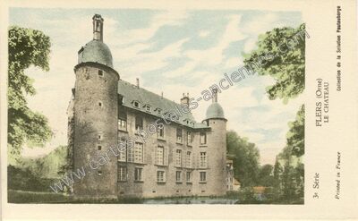 Carte postale ancienne Le Château — Flers (Orne)