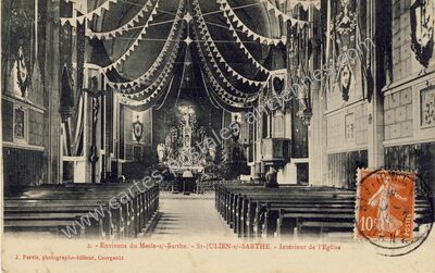 Carte postale ancienne Saint-Julien-sur-Sarthe