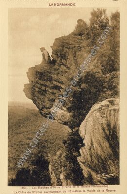 Carte postale ancienne Roche d'Oetre — Saint-Philbert-sur-Orne (Orne)