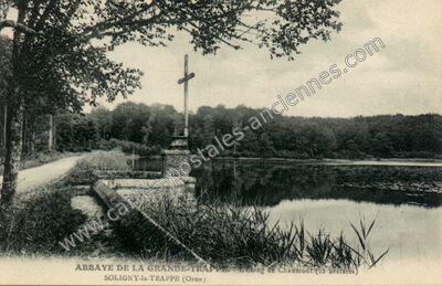 Carte postale ancienne Abbaye de la Grande-Trappe. L'Etang de Chaumont — Soligny-la-Trappe (Orne)