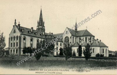 Carte postale ancienne Abbaye de la Grande-Trappe. - Le Chevet de l'Église — Soligny-la-Trappe (Orne)