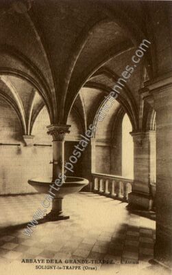 Carte postale ancienne Abbaye de la Grande-Trappe. - L'Atrium — Soligny-la-Trappe (Orne)