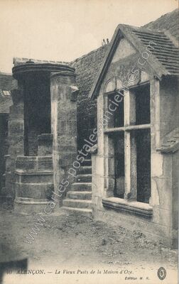 Carte postale ancienne Le Vieux Puits de la Maison d'Oze — Alençon (Orne)