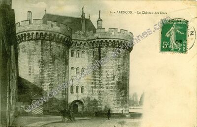 Carte postale ancienne Chateau des Ducs — Alençon (Orne)