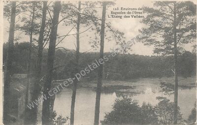 Carte postale ancienne Etang des Vallees — Bagnoles de l'Orne (Orne)