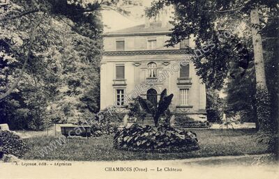 Carte postale ancienne Le Château — Chambois (Orne)