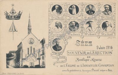 Carte postale ancienne Basilique de Seez — Sées (Orne)