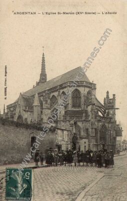Carte postale ancienne L'Eglise St-Martin (XV• Siècle) — L'Abside — Argentan (Orne)