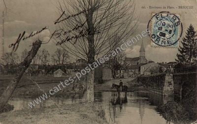 Carte postale ancienne Environs de Flers — Briouze (Orne)