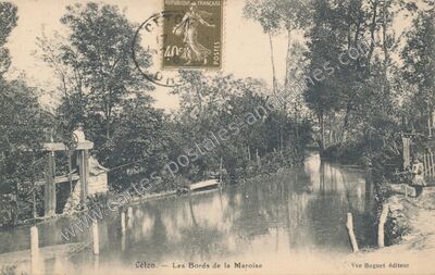 Carte postale ancienne Les Bords de la Maroise — Ceton (Orne)