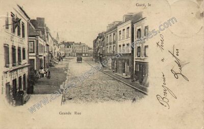 Carte postale ancienne Grande Rue — Gacé (Orne)