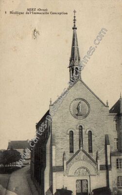 Carte postale ancienne Basilique de Sees — Sées (Orne)