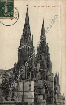 Carte postale ancienne Cathedrale de Sees — Sées (Orne)