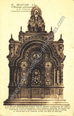 Carte postale ancienne L'Horloge astronomique — Beauvais (Oise)
