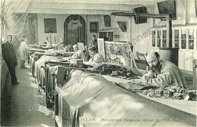 Carte postale ancienne Manufacture Nationale, Atelier B — Beauvais (Oise)