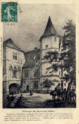 Carte postale ancienne Abbaye de Breteuil — Breteuil (Oise)