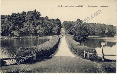 Carte postale ancienne Environs de CHANTILLY Cnaussée d'Herivaux — Chantilly (Oise)