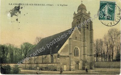 Carte postale ancienne L'Eglise — La Chapelle-en-Serval (Oise)