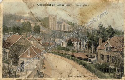 Carte postale ancienne Vue générale — Chaumont-en-Vexin (Oise)