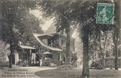 Carte postale ancienne Château de Madame Binder — Choisy-au-Bac (Oise)