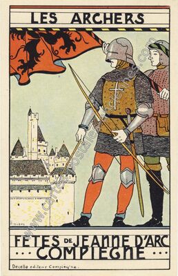 Carte postale ancienne Les Archers — Compiègne (Oise)
