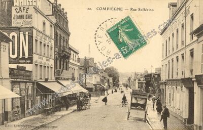 Carte postale ancienne Rue Solférino — Compiègne (Oise)
