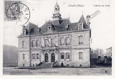 Carte postale ancienne L'Hôtel de Ville — Creil (Oise)