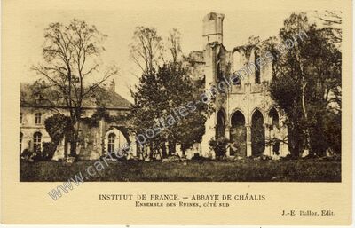 Carte postale ancienne Abbaye de Chaalis — Fontaine-Chaalis (Oise)