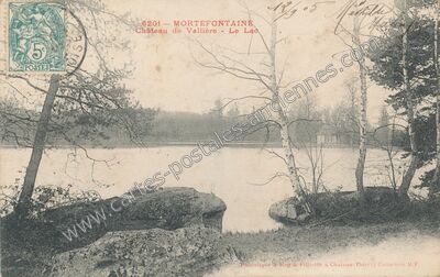 Carte postale ancienne Château de Vallière - Le Lac — Mortefontaine (Oise)