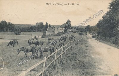 Carte postale ancienne Le Haras — Mouy (Oise)