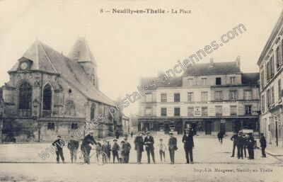 Carte postale ancienne La Place — Neuilly-en-Thelle (Oise)