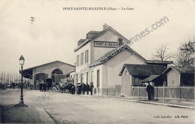 Carte postale ancienne La Gare — Pont-Sainte-Maxence (Oise)