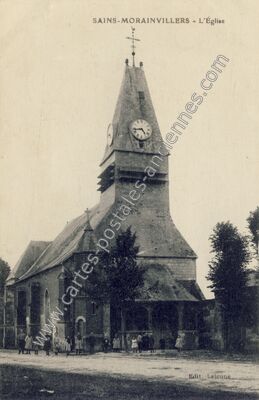 Carte postale ancienne L'Église — Sains-Morainvillers (Oise)