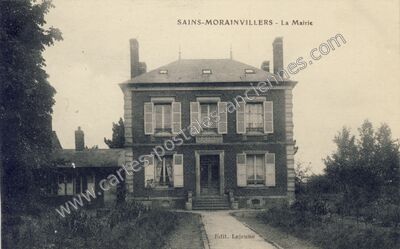 Carte postale ancienne La Mairie — Sains-Morainvillers (Oise)