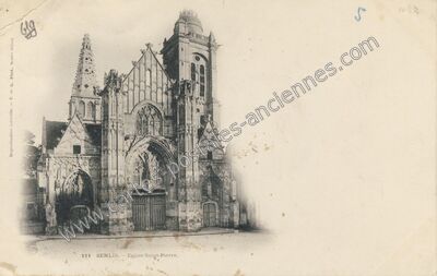 Carte postale ancienne Eglise Saint-Pierre — Senlis (Oise)