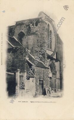 Carte postale ancienne Eglise de Saint-Frambourg (Ruines) — Senlis (Oise)